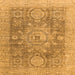 Square Abstract Orange Modern Rug, abs2337org