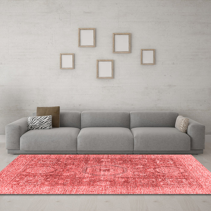 Modern Red Washable Rugs