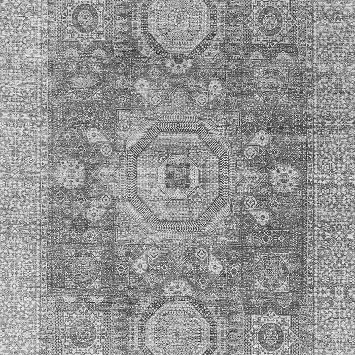 Machine Washable Abstract Gray Modern Rug, wshabs2337gry