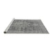 Sideview of Machine Washable Abstract Gray Modern Rug, wshabs2337gry