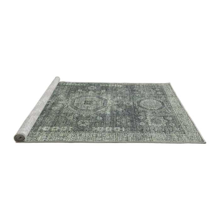 Sideview of Machine Washable Abstract Ash Gray Rug, wshabs2338