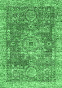 Abstract Emerald Green Modern Rug, abs2338emgrn