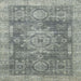 Square Machine Washable Abstract Ash Gray Rug, wshabs2338