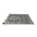 Sideview of Machine Washable Abstract Gray Modern Rug, wshabs2338gry