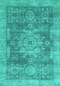 Abstract Turquoise Modern Rug, abs2338turq
