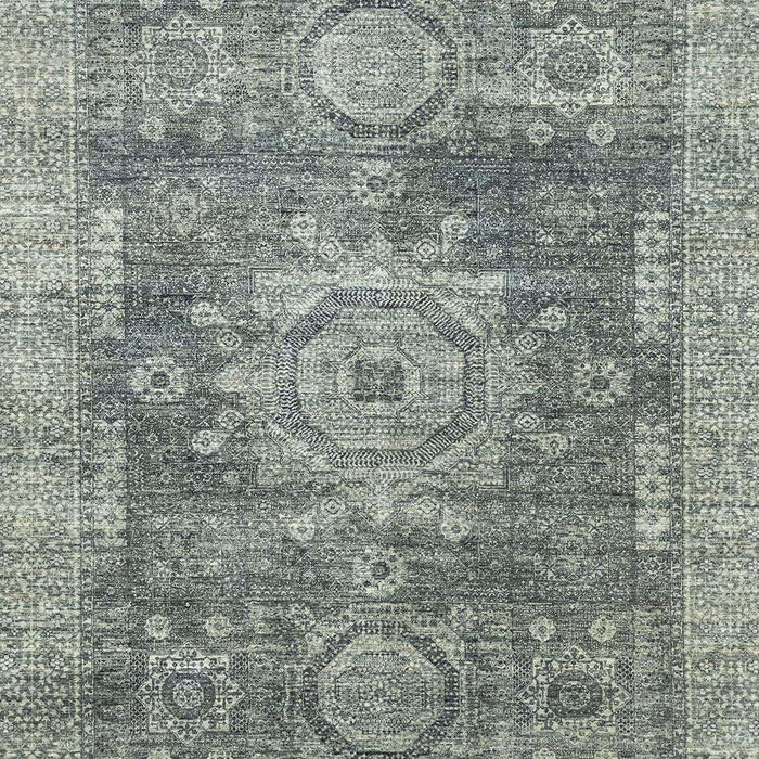 Machine Washable Abstract Ash Gray Rug, wshabs2338