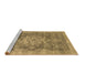 Sideview of Machine Washable Abstract Brown Modern Rug, wshabs2338brn