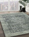 Abstract Ash Gray Modern Rug in Family Room, abs2338