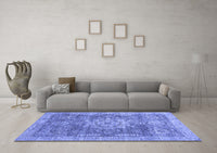 Machine Washable Abstract Blue Modern Rug, wshabs2338blu