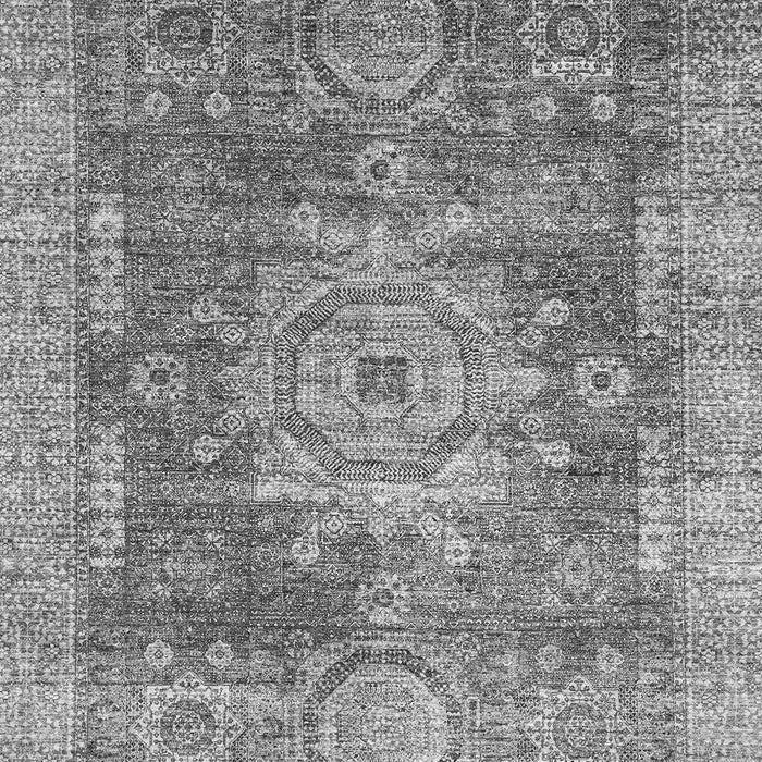Machine Washable Abstract Gray Modern Rug, wshabs2338gry