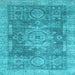 Square Machine Washable Abstract Light Blue Modern Rug, wshabs2338lblu