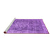 Sideview of Machine Washable Abstract Purple Modern Area Rugs, wshabs2338pur