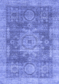 Abstract Blue Modern Rug, abs2338blu