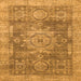 Square Abstract Orange Modern Rug, abs2338org