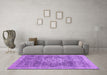 Machine Washable Abstract Purple Modern Area Rugs in a Living Room, wshabs2338pur