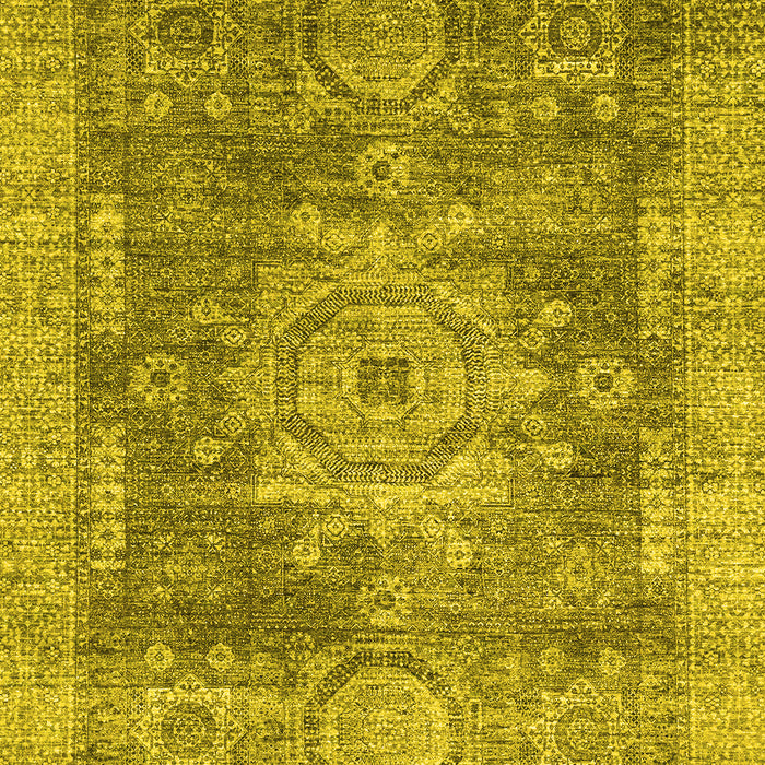 Machine Washable Abstract Yellow Modern Rug, wshabs2338yw