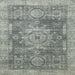 Square Abstract Ash Gray Modern Rug, abs2338