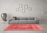 Machine Washable Abstract Red Modern Rug, wshabs2338red