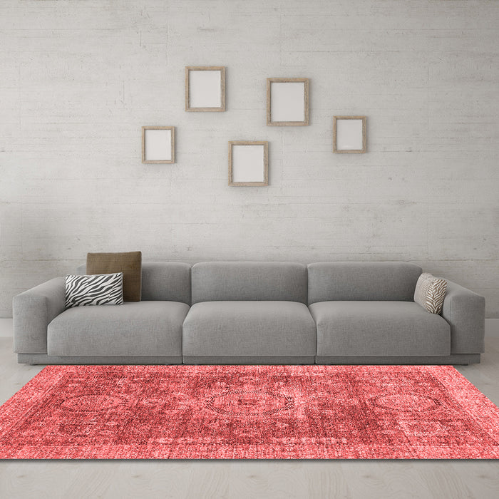 Modern Red Washable Rugs