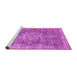 Sideview of Machine Washable Abstract Pink Modern Rug, wshabs2338pnk