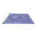 Sideview of Machine Washable Abstract Blue Modern Rug, wshabs2339blu