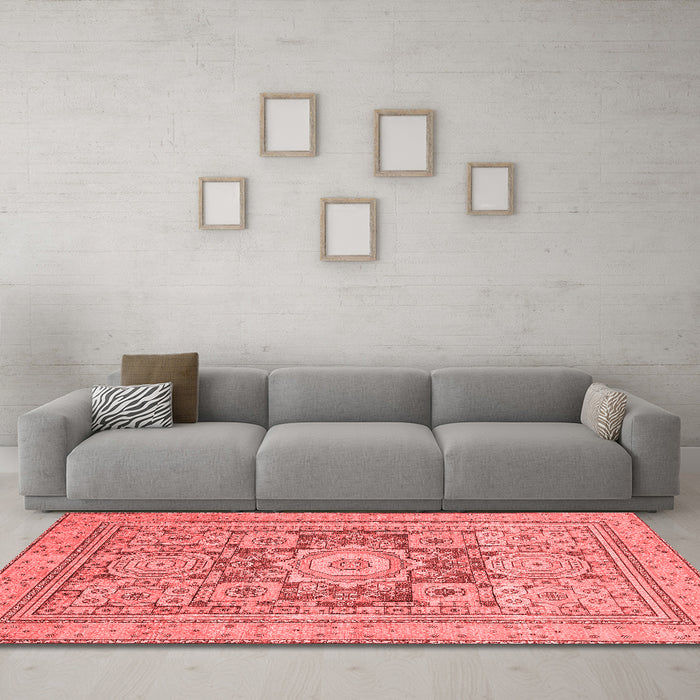 Modern Red Washable Rugs