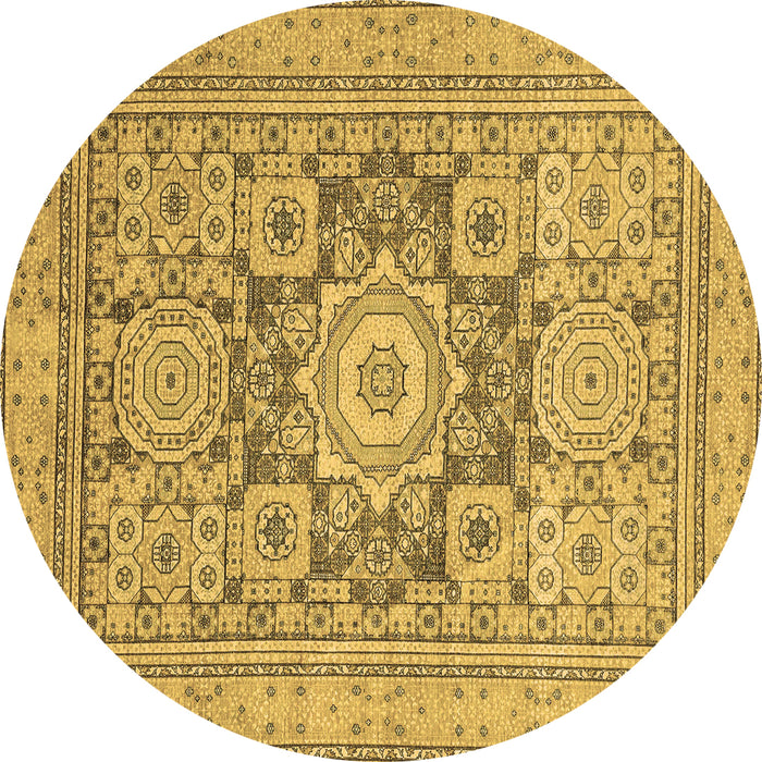Round Machine Washable Abstract Brown Modern Rug, wshabs2339brn