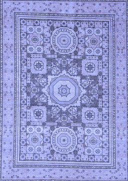 Abstract Blue Modern Rug, abs2339blu