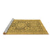 Sideview of Machine Washable Abstract Brown Modern Rug, wshabs2339brn