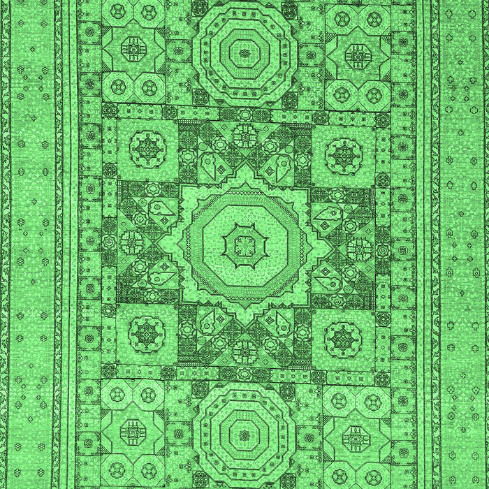 Machine Washable Abstract Emerald Green Modern Area Rugs, wshabs2339emgrn