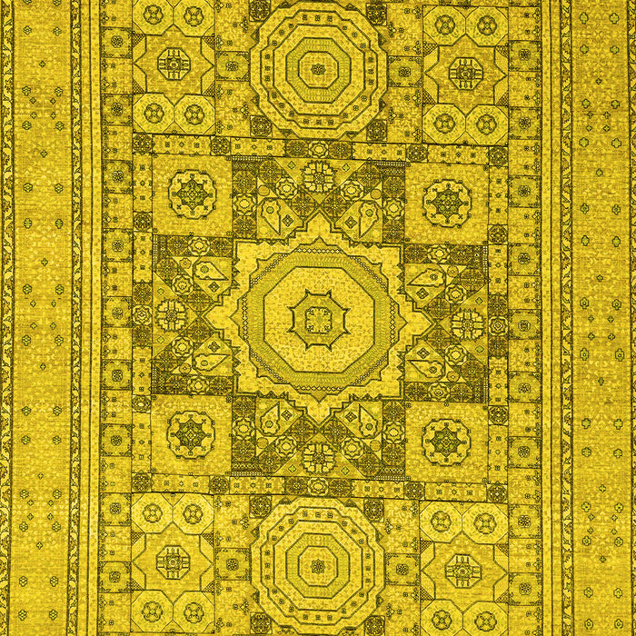 Machine Washable Abstract Yellow Modern Rug, wshabs2339yw