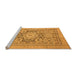 Sideview of Machine Washable Abstract Orange Modern Area Rugs, wshabs2339org