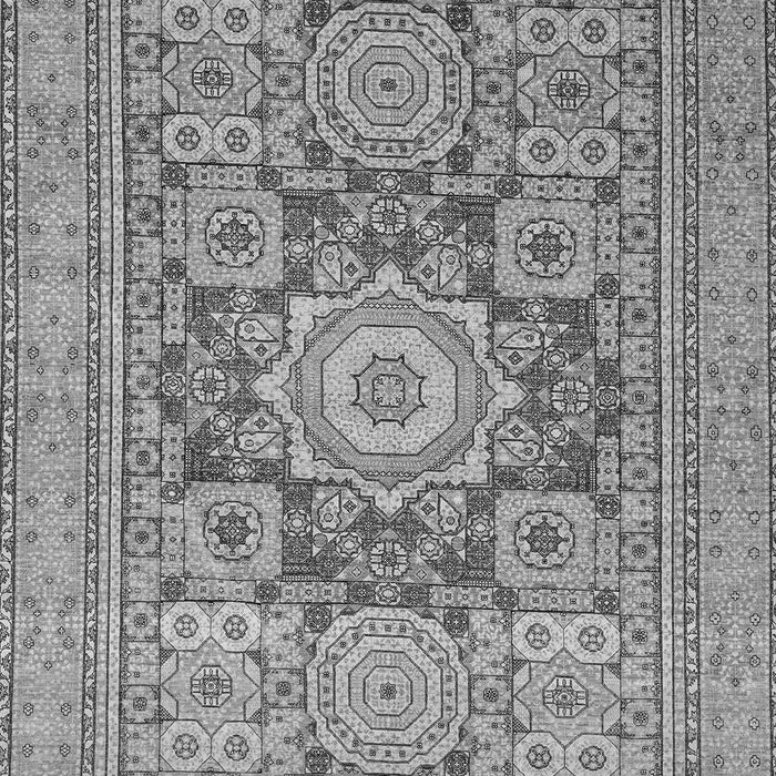 Machine Washable Abstract Gray Modern Rug, wshabs2339gry