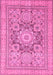 Machine Washable Abstract Pink Modern Rug, wshabs2339pnk