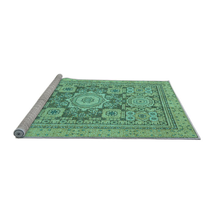 Sideview of Machine Washable Abstract Light Blue Modern Rug, wshabs2339lblu