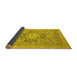 Sideview of Abstract Yellow Modern Rug, abs2339yw