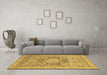 Machine Washable Abstract Brown Modern Rug in a Living Room,, wshabs2339brn