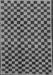 Machine Washable Checkered Gray Modern Rug, wshabs233gry