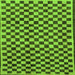 Square Machine Washable Checkered Green Modern Area Rugs, wshabs233grn