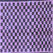 Square Checkered Blue Modern Rug, abs233blu