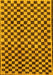 Checkered Yellow Modern Rug, abs233yw