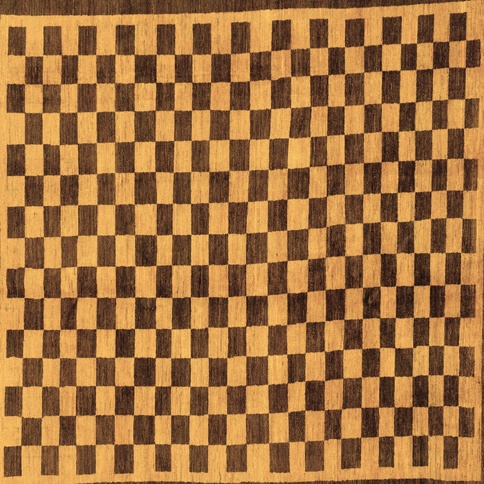Square Checkered Brown Modern Rug, abs233brn