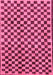 Checkered Pink Modern Rug, abs233pnk