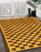 Machine Washable Abstract Orange Rug in a Family Room, wshabs233
