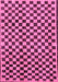 Machine Washable Checkered Purple Modern Area Rugs, wshabs233pur