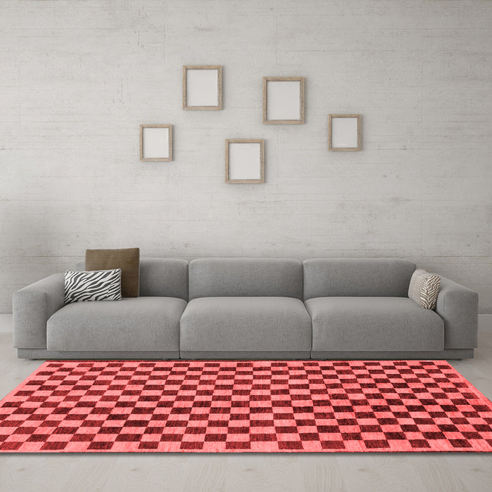 Modern Red Washable Rugs
