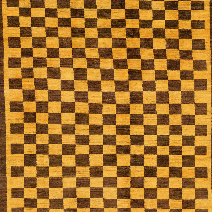 Machine Washable Abstract Orange Rug, wshabs233