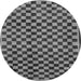 Round Checkered Gray Modern Rug, abs233gry