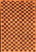 Checkered Orange Modern Rug, abs233org