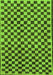 Checkered Green Modern Rug, abs233grn